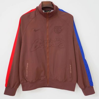 24/25 Barcelona x Cactus Zip Antem Brown Retro Jacket