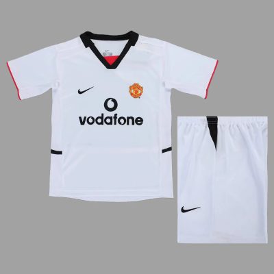 02/03 Manchester United Away Kids Retro Soccer Jersey Size 16-28