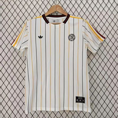 2026 Germany Terrace Icons White With Pinstripes Soccer Jersey