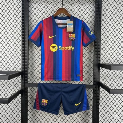 26/27 Barcelona Home Kids Soccer Jersey Size 16-28