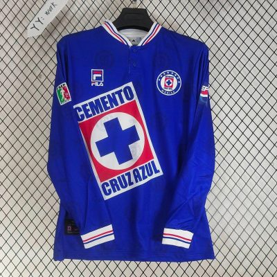 97/98 Cruz Azul Home Long Sleeve Retro Soccer Jersey