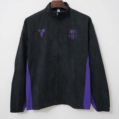 25/26 Barcelona Black Purple Windbreaker