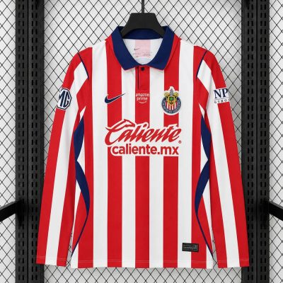 26/27 Chivas Home Long Sleeve Soccer Jersey