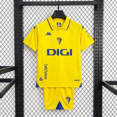 26/27 Cadiz Home Kids Soccer Jersey