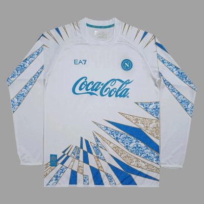 25/26 Napoli Pre-Match Long Sleeve Soccer Jersey