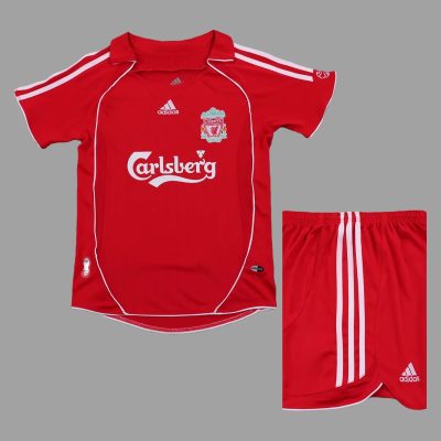 06/07 Liverpool Home Kids Retro Soccer Jersey Size 16-28