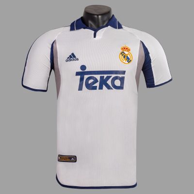 00/01 Real Madrid Home Retro Soccer Jersey