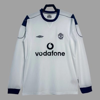 00/01 Manchester United Away Long Sleeve Retro Soccer Jersey