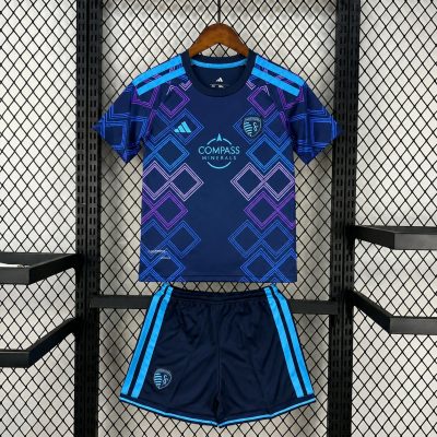 2026 Kansas City Away Kids Soccer Jersey Size 16-28