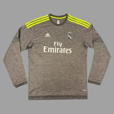 15/16 Real Madrid Away Long Sleeve Retro Soccer Jersey