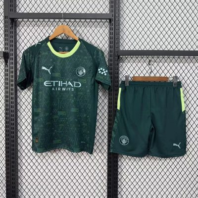 25/26 Manchester City Fourth Kids Soccer Jersey Size 16-28