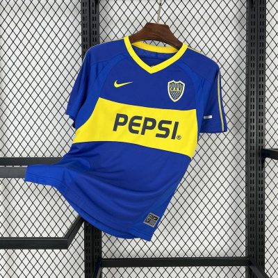 03/04 Boca Juniors Home Retro Soccer Jersey