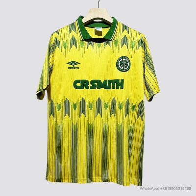 89/91 Celtic away retro soccer jersey size S-2XL