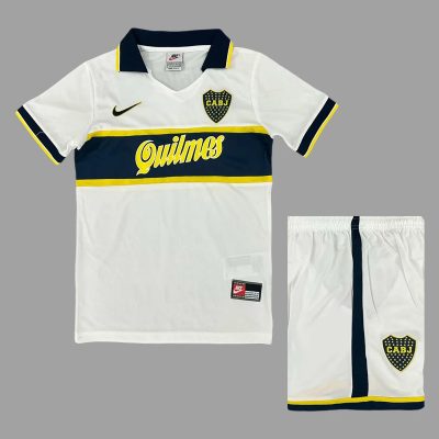 96/97 Boca Juniors Away Kids Retro Soccer Jersey Size 16-28