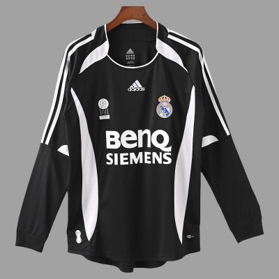 06/07 Real Madrid Away Long Sleeve Retro Soccer Jersey