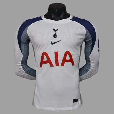 25/26 Tottenham Home Long Sleeve Player Version Soccer Jersey