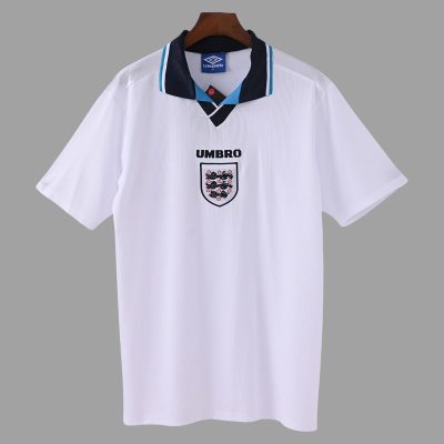1996 England Home Retro Soccer Jersey
