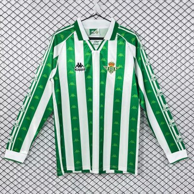 95/96 Real Betis Home Long Sleeve Retro Soccer Jersey