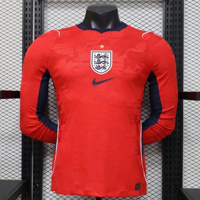 2026 England Away Long Sleeve Player Version Soccer Jersey
