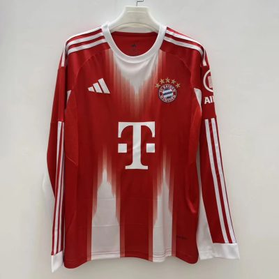 25/26 Bayern Munich Home Long Sleeve Soccer Jersey