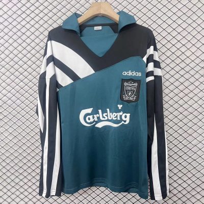 95/96 Liverpool Green Lapel Collar Sweatshirt