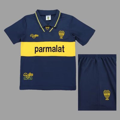 93/95 Boca Juniors Home Kids Retro Soccer Jersey Size 16-28