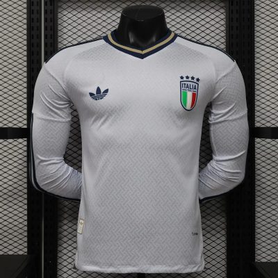 2026 Italy Away Long Sleeve Player Version Soccer Jersey
