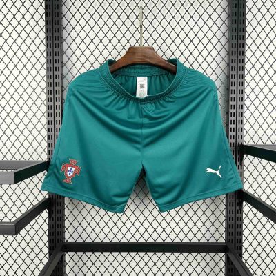2026 Portugal Away Green Soccer Shorts