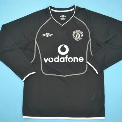 01-02 Manchester United away black long sleeve
