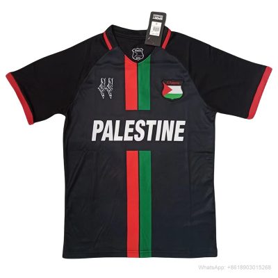 23/24 Palestino Deportivo away black jersey yupoo