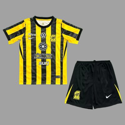 25/26 Ittihad Home Kids Soccer Jersey Size 16-28
