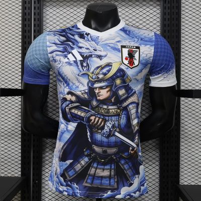 2026 Japan Samurai Sapphire Blue Dragon Player Version Soccer Jersey