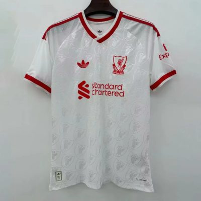 25/26 Liverpool Retro 90s White Soccer Jersey