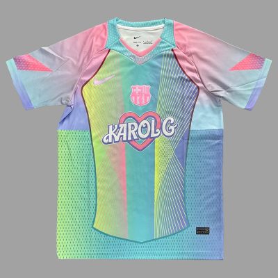 25/26 Barcelona Karol G Light Blue Soccer Jersey