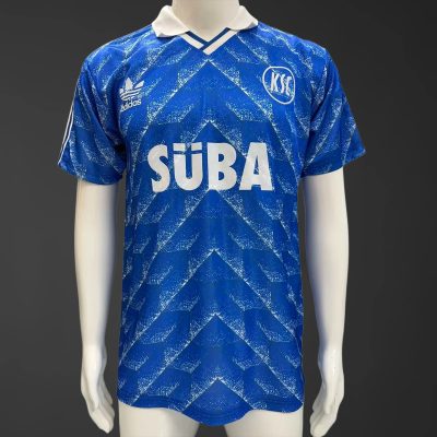 89/90 Karlsruher Away Retro Soccer Jersey