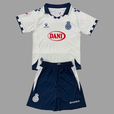 25/26 Espanyol Away Kids Soccer Jersey Size 16-28