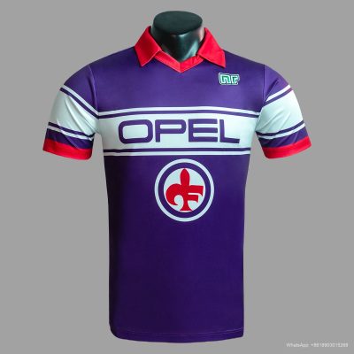 84/85 Fiorentina home Retro soccer jersey