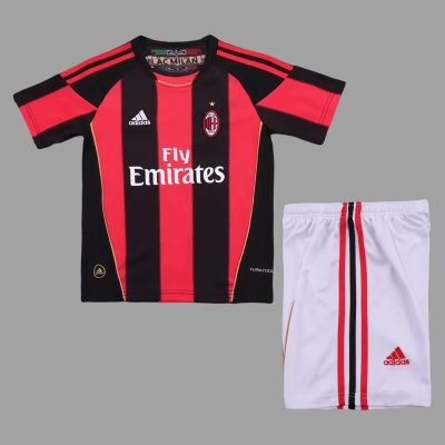 10/11 AC Milan Home Kids Retro Soccer Jersey Size 16-28
