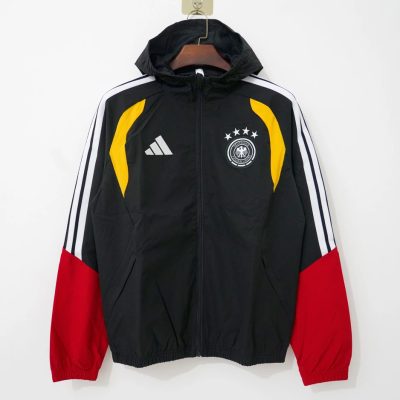2026 Germany Black With Caps Windbreaker