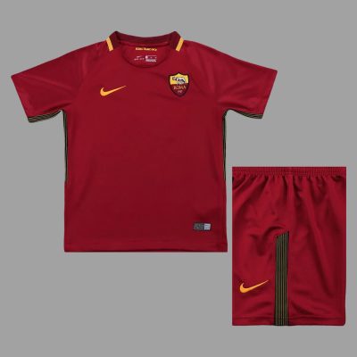 17/18 Roma Home Kids Retro Soccer Jersey Size 16-28