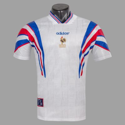 1996 France Away Retro Soccer Jersey
