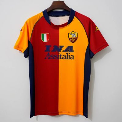 01/02 Roma Home Champion League Version Retro Soccer Jersey