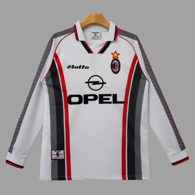 97/98 AC Milan Away Long Sleeve Retro Soccer Jersey