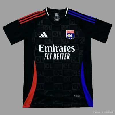 24/25 Lyon Away Black Soccer Jersey