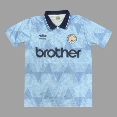 89/91 Manchester City Home Retro Soccer Jersey