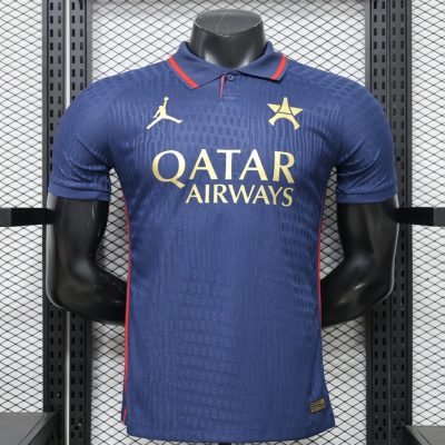26/27 PSG Jordan Collaborative Version Navy Blue Player Version Soccer Jersey
