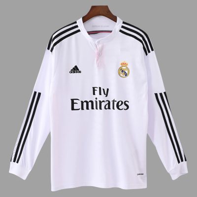 14/15 Real Madrid Home Long Sleeve Retro Soccer Jersey