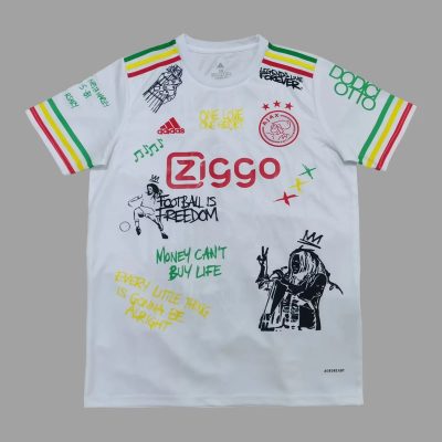 25/26 Ajax Bob Marley White Soccer Jersey