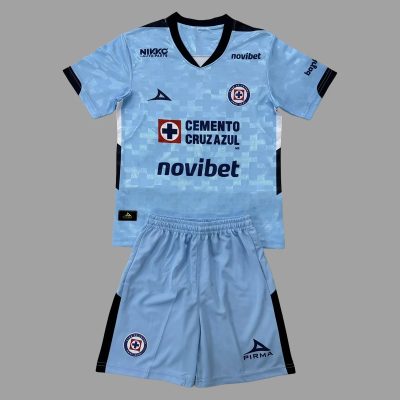 25/26 Cruz Azul Goalkeeper Home Kids Soccer Jersey Size 16-28