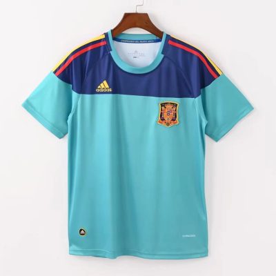 2010 Spain Goalkeeper Green Retro Soccer Jersey